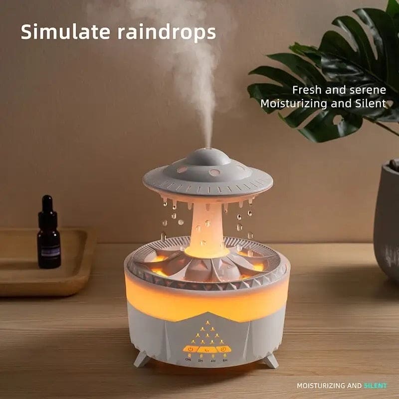 Rain Drop Mushroom Humidifier, Timing Colorful Night Light Essential Oil Diffuser, Ultrasonic RC Atomization Air Freshener, Relax Cloud Rain Diffuser, Airwall Air Humidifier, 300ml Humidifier with Timing Function for Home Office Rain Drop Mushroom Humidifier, Timing Colorful Night Light Essential Oil Diffuser, Ultrasonic RC Atomization Air Freshener, Relax Cloud Rain Diffuser, Airwall Air Humidifier, 300ml Humidifier with Timing Function for Home Office